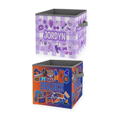 Personalized Fabric Storage Bin, another design