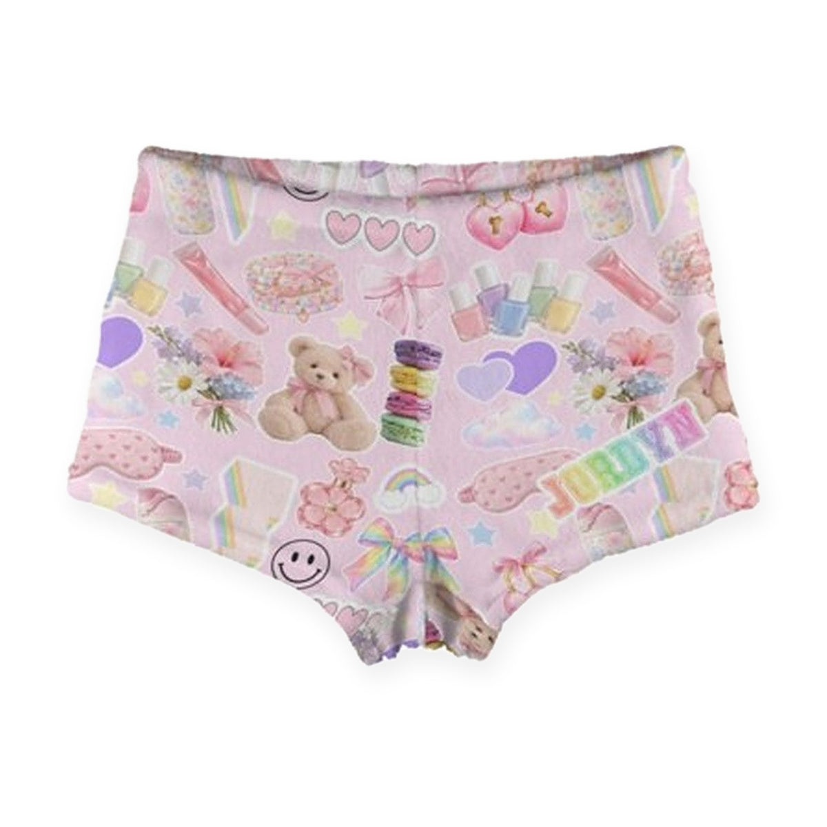 Personalized Fuzzy Shorts, another design