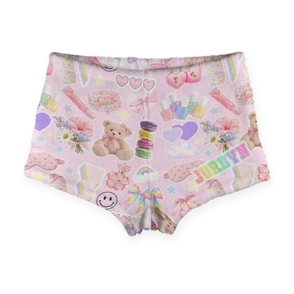 Personalized Fuzzy Shorts, another design
