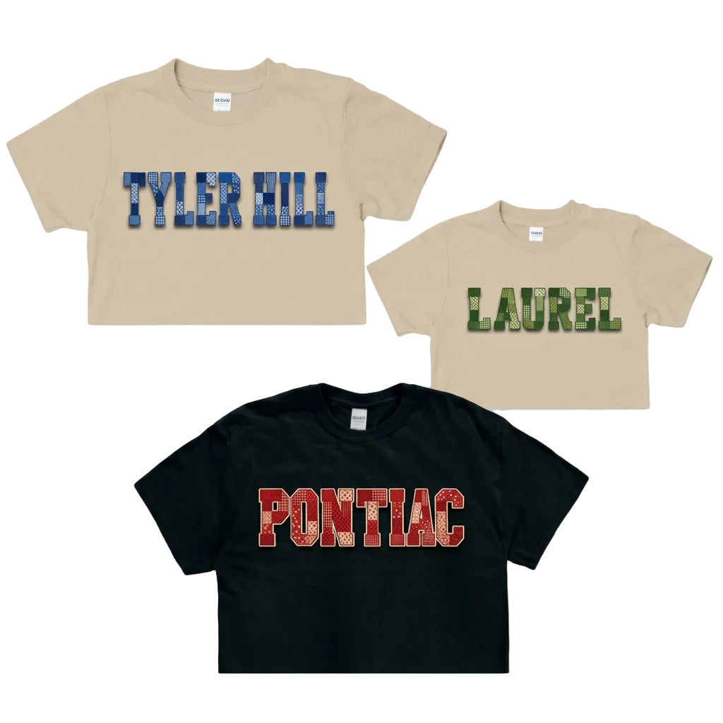 Patchwork Camp Tee shown for different camps
