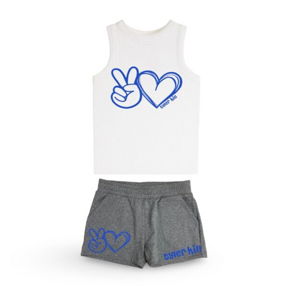 Peace Hand & Heart Suzette Tank Top (Youth)