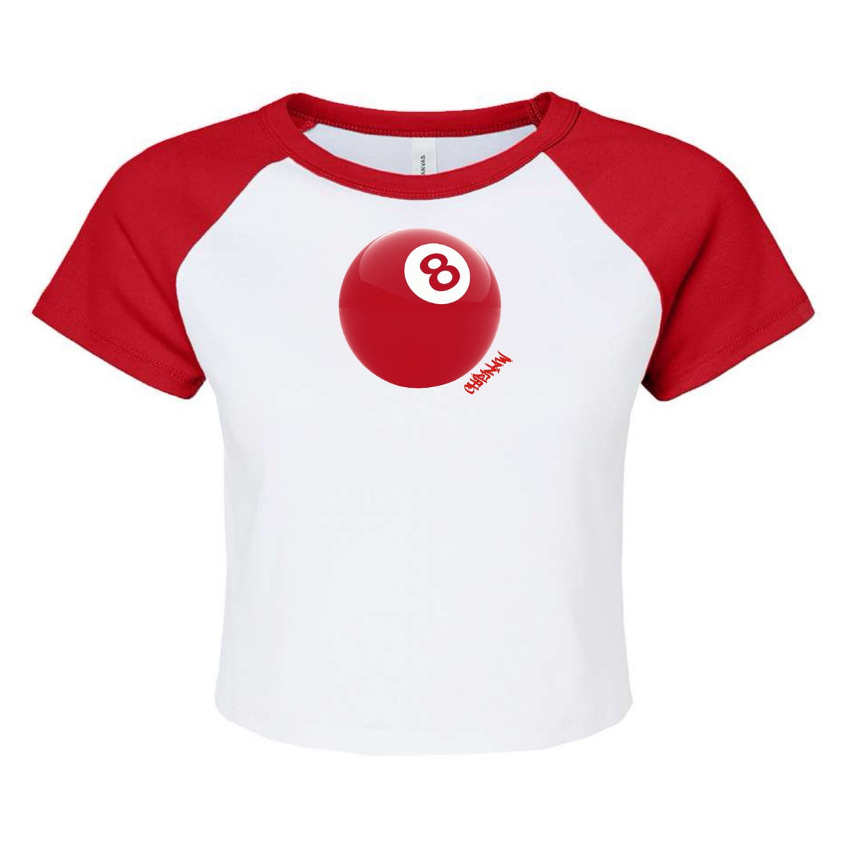 8 Ball - Girl's Cap Sleeve Shirt - Custom Press