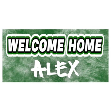 Welcome Home Banner – Grunge & Varsity (55″ x 30″)