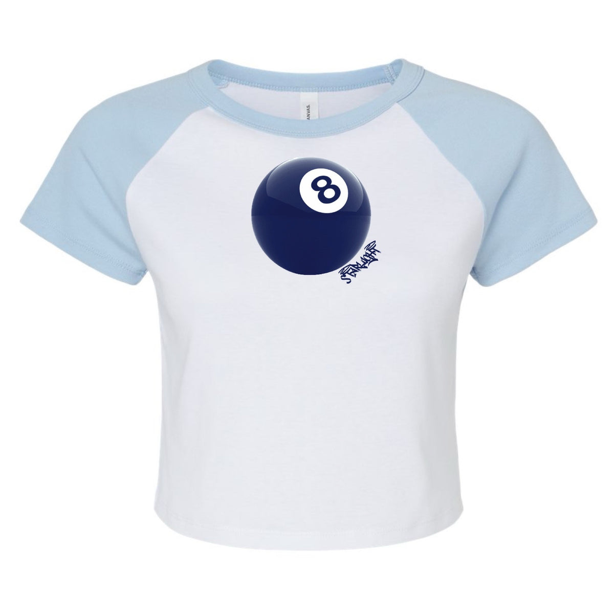 8 Ball - Girl's Cap Sleeve Shirt - Custom Press