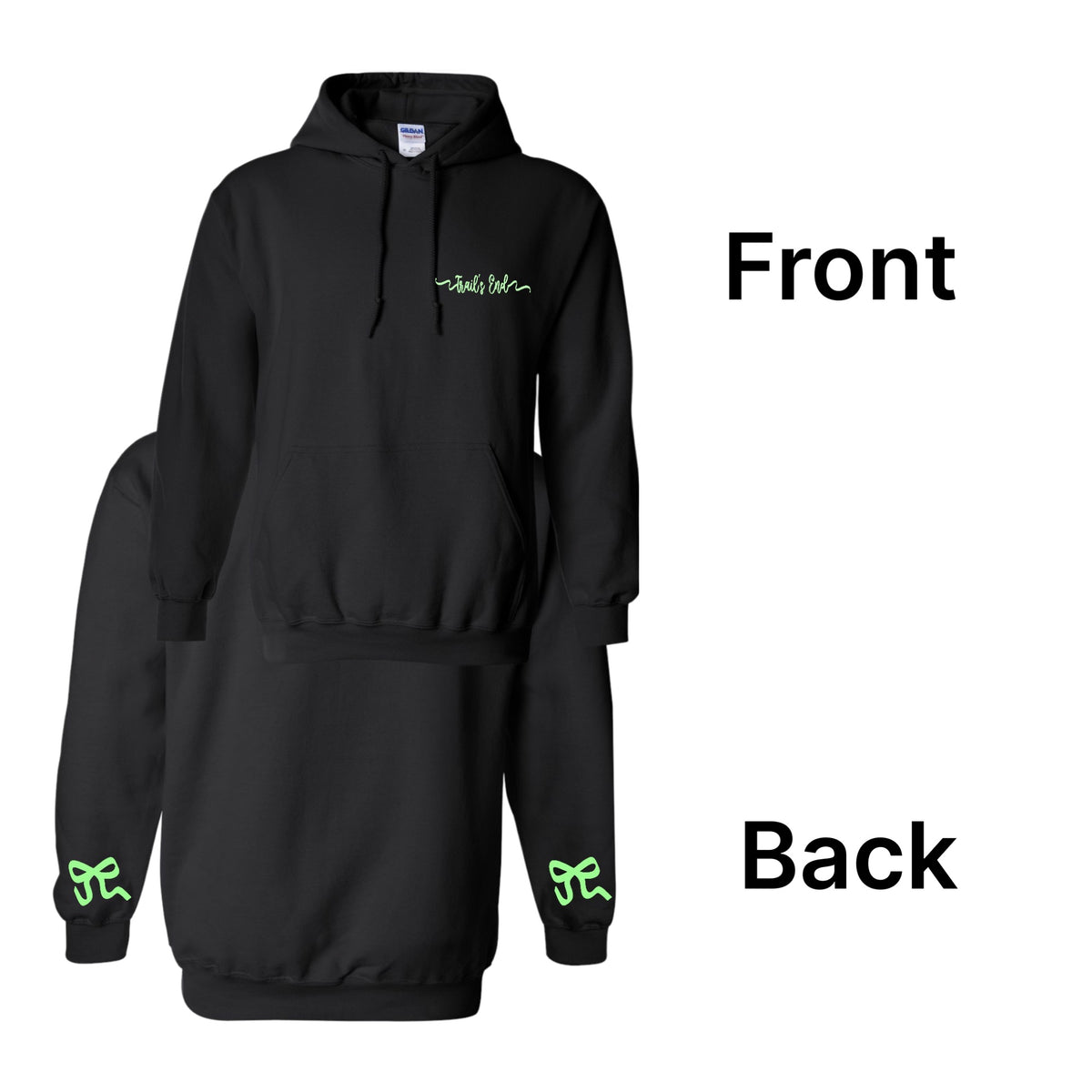Ribbon Hoodie -Front &amp; Back - Custom Press
