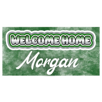 Welcome Home Banner – Grunge & Bubble Spray (55″ x 30″)