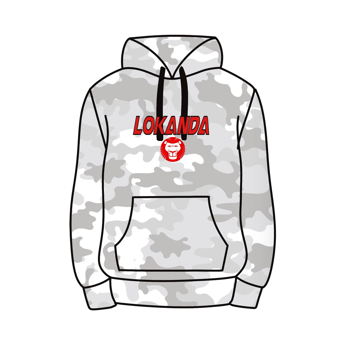 Grey Camo Hoodie - Custom Press