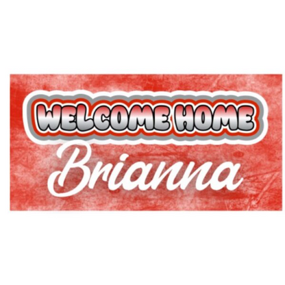 Welcome Home Banner – Grunge & Bubble Spray (55″ x 30″)