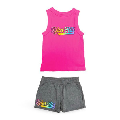 Pastel Rainbow Camp Suzette Tank Top (Youth)