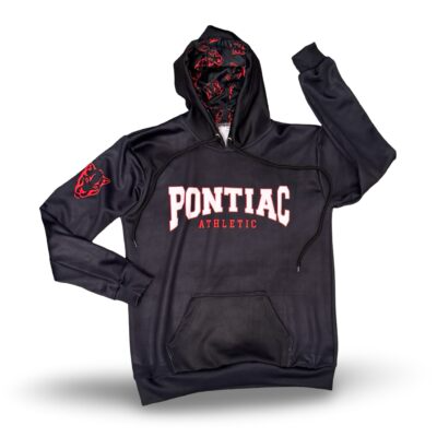 Pontiac Black Hoodie with Logos – Youth Medium