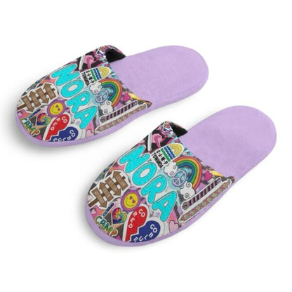 Camp Girls Fuzzy Slippers
