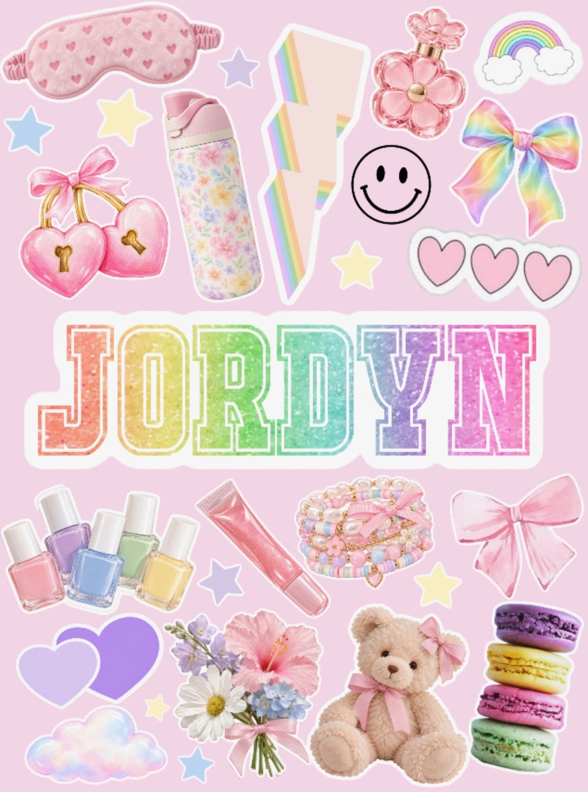 Personalized pre-designed collage blanket, pastel