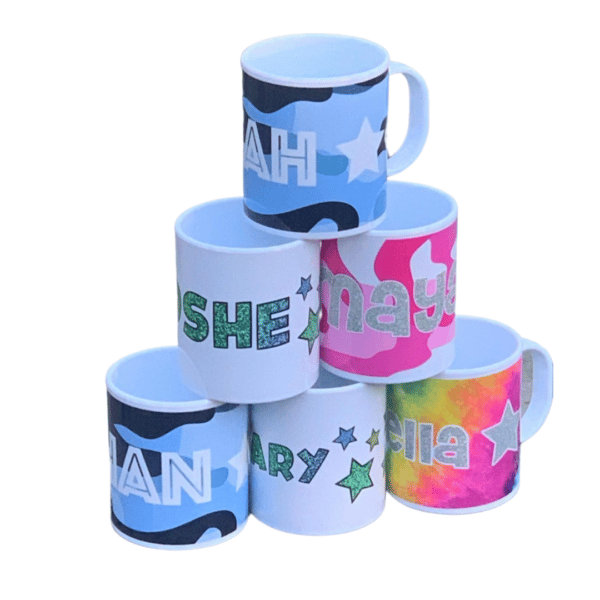 Personalized childrens mugs store plastic