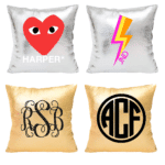 1 Metallic throw pillow – Locked by Laz