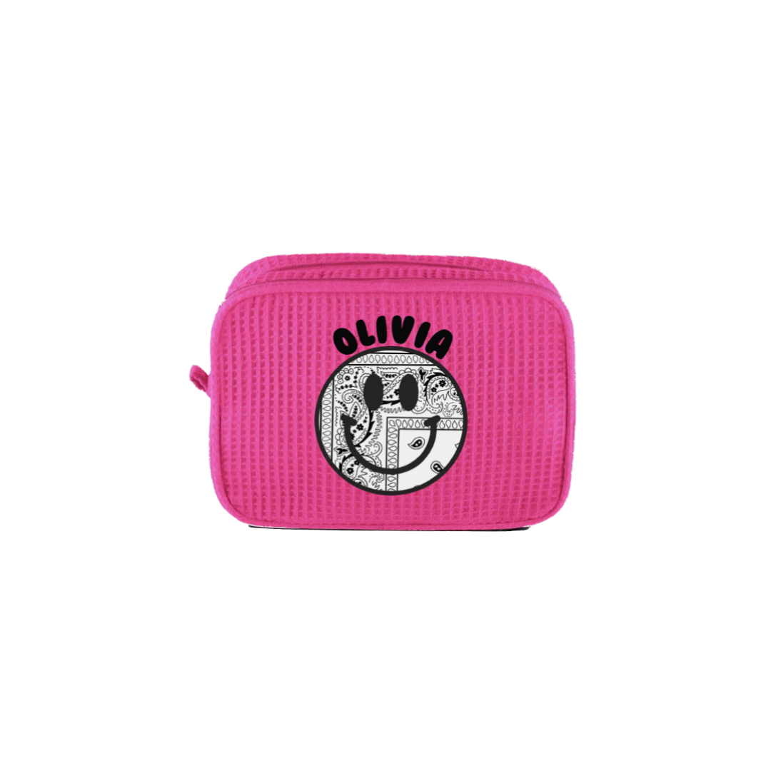 1 FEATURE Bandana Smiley Personalized Waffle Bag
