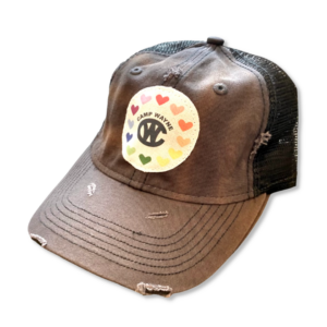 1-FEATURE Heart Rainbow Circle Logo Hat