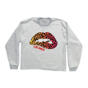 1 FEATURE Leopard Lips Sweatshirt