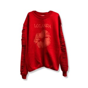 1-FEATURE Pucker Up Full Sleeve Snip Red Crewneck