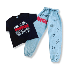 1-FEATURE Sketch Style Sweatpants