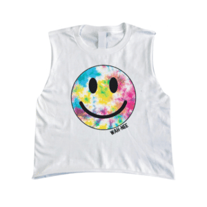FEATURE Tie Dye Happy Face Camp Shirt.