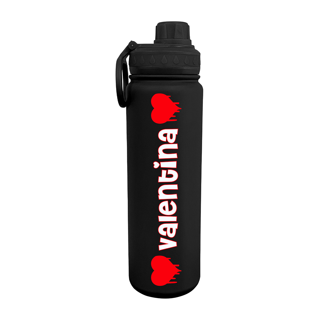 3-Water bottle DRIPPY-HEARTS-RED