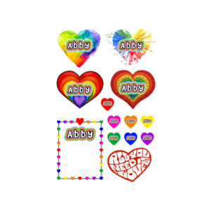 CI-52 Personalized Rainbow Heart