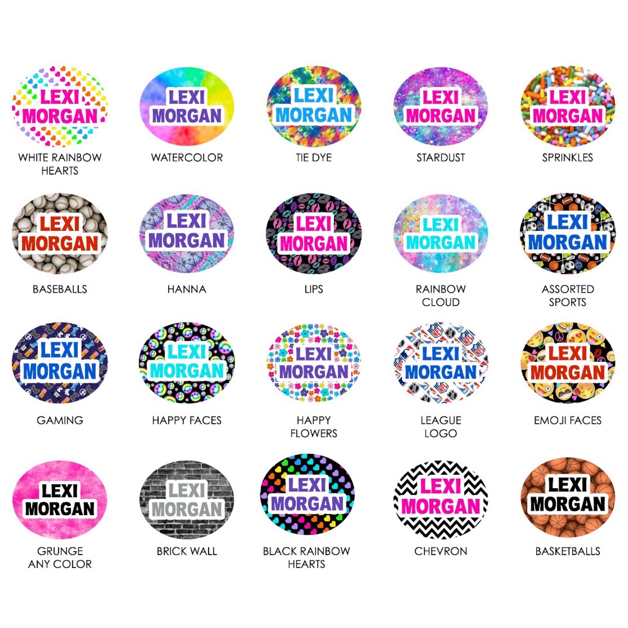 Personalized Oval Clothing & Accessory Labels – Namedrops