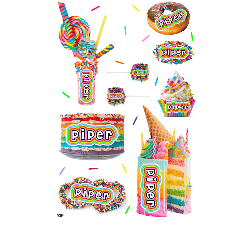 Personalized Cling It Sheet CI-93 Sprinkles