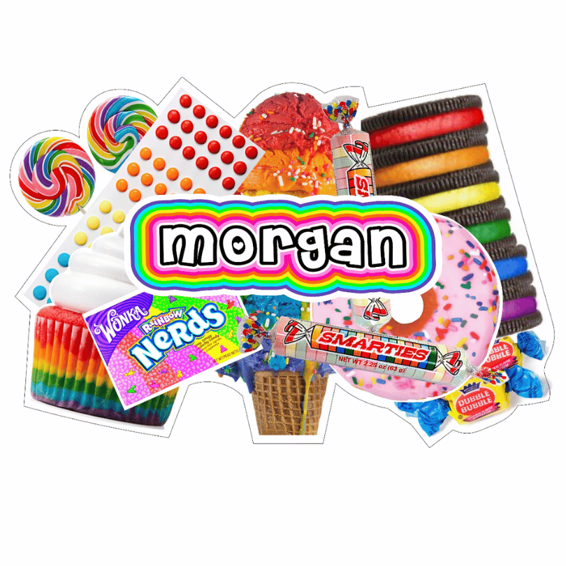 Personalized Cling It Sweets Cut Out