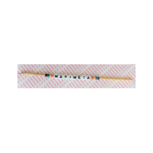 Silver or Gold Camp Choker with Rainbow Vinyl Discs