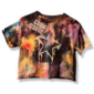 Black Reverse Tie Dye Drippy Star Camp Shirt