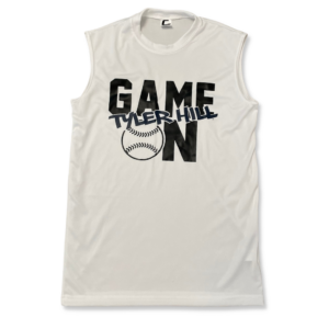 Tyler Hill Game On White Muscle Shirt - Youth Medium