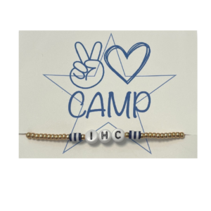 IHC Gold Bead Bracelet with Camp Colors
