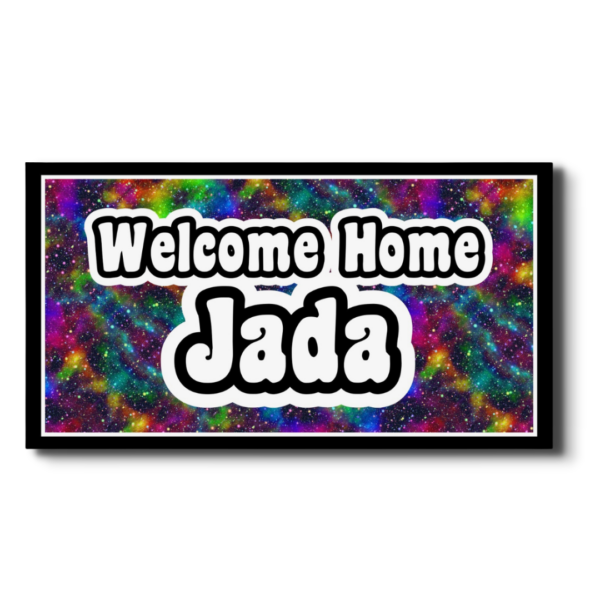 Welcome Home Banner - Galaxy with White Disco Welcome Home Banner - Galaxy with White Disco