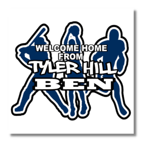 Welcome Home Decal - 12" x 18" Sports Silhouette (#4)