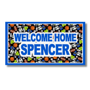 Welcome Home Banner- Sports with Blue Easy