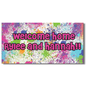 Welcome Home Banner - Multi Color Splatter