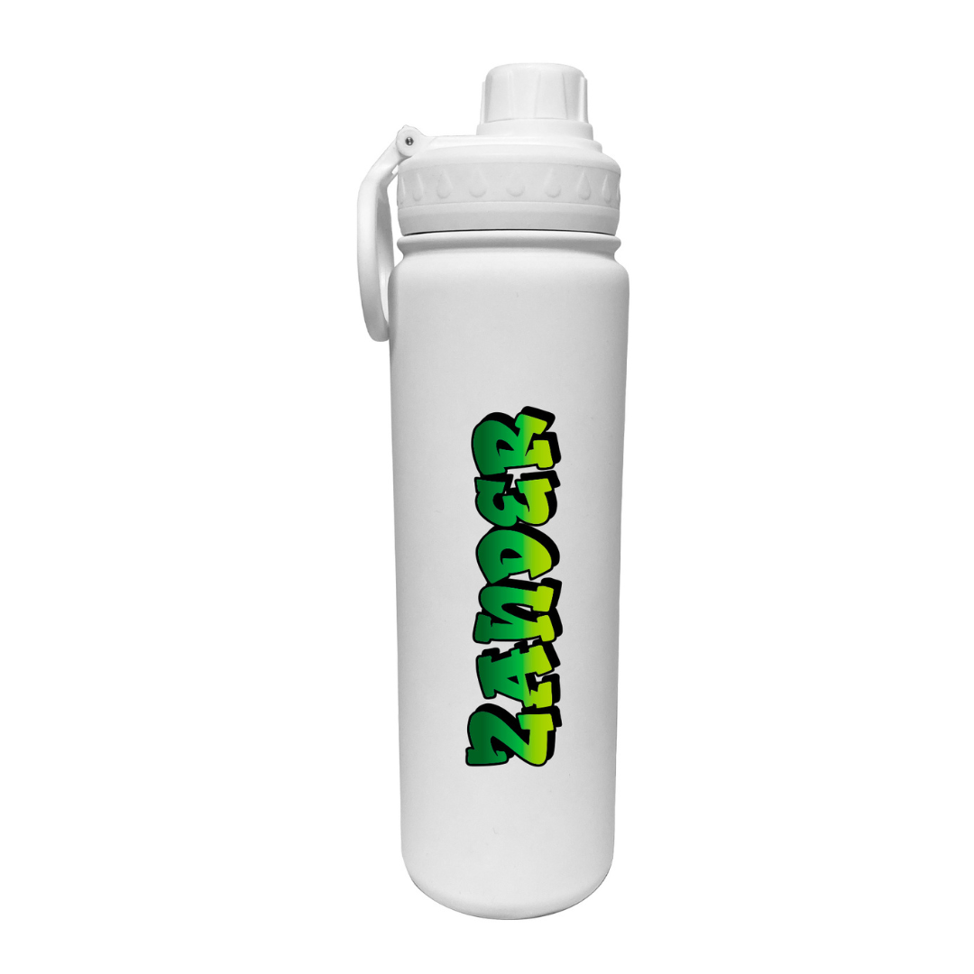 Custom Personalized Metal Water Bottles Graffiti Water Bottles for Kids  80's 90's Party Graffiti Font Style Names 