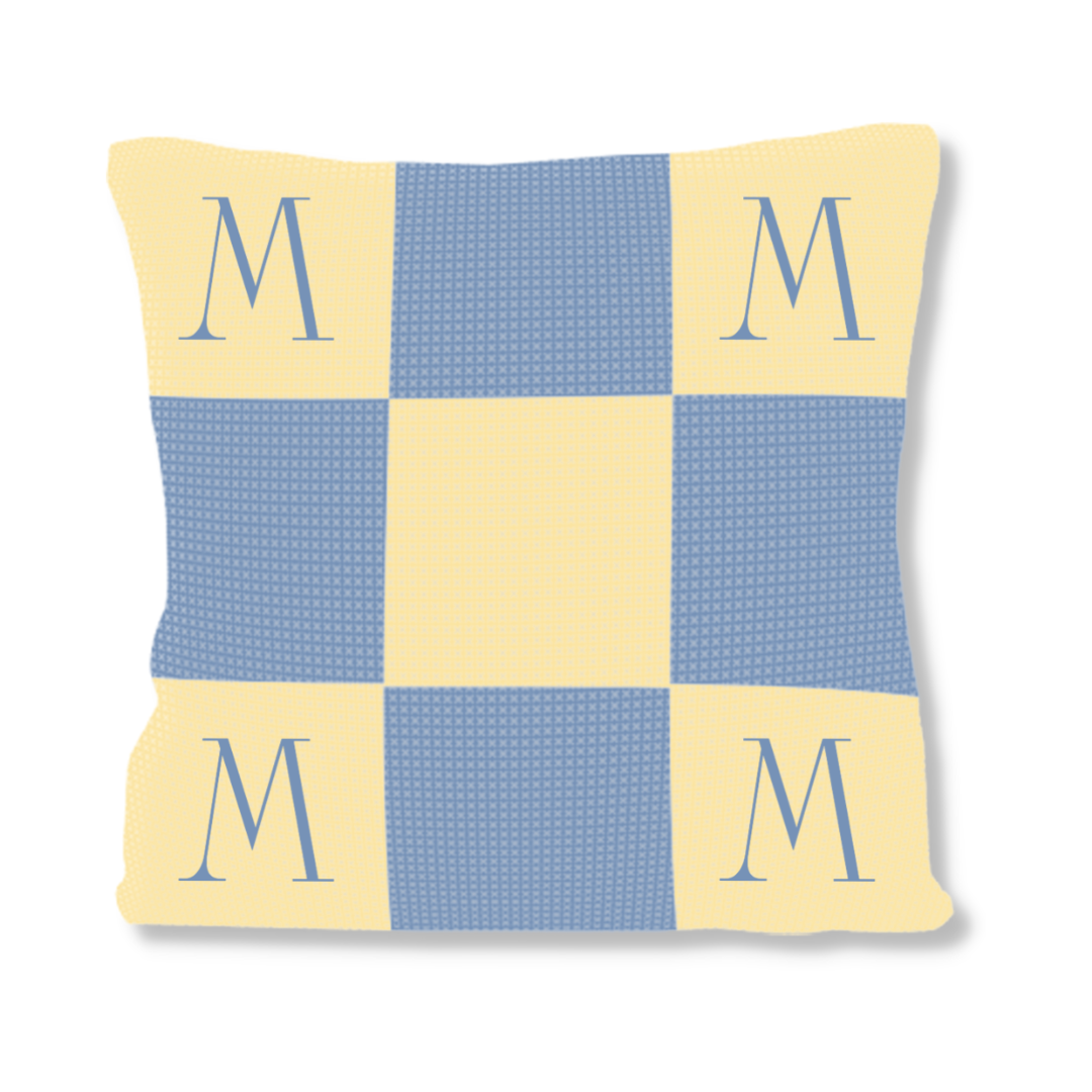 Initials & Blocks Pillow