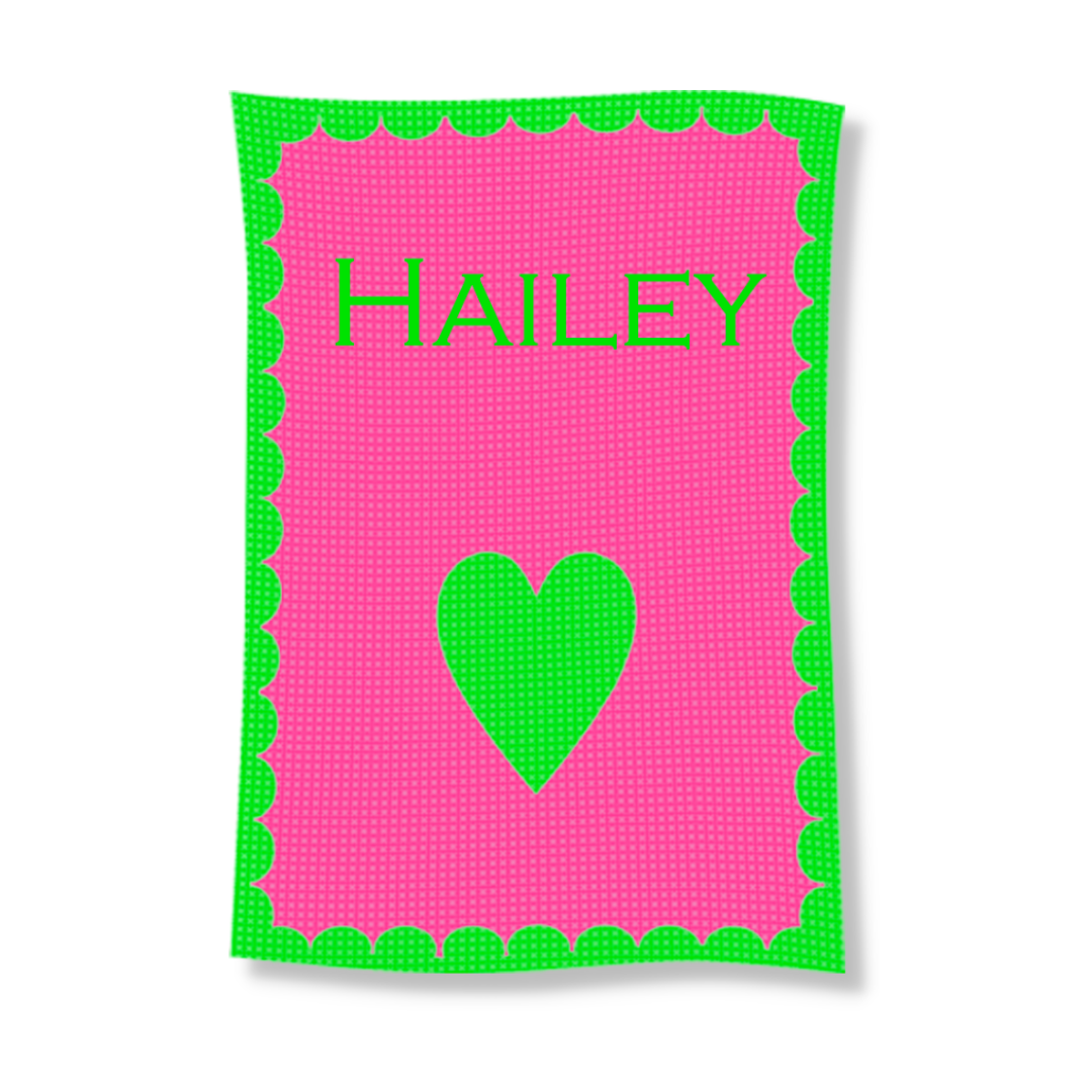 SINGLE HEART & SCALLOPED EDGE BLANKET