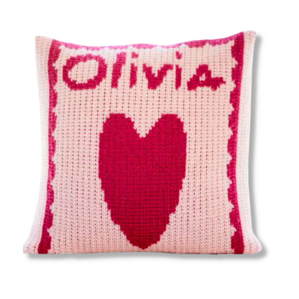 SINGLE HEART & NAME PILLOW