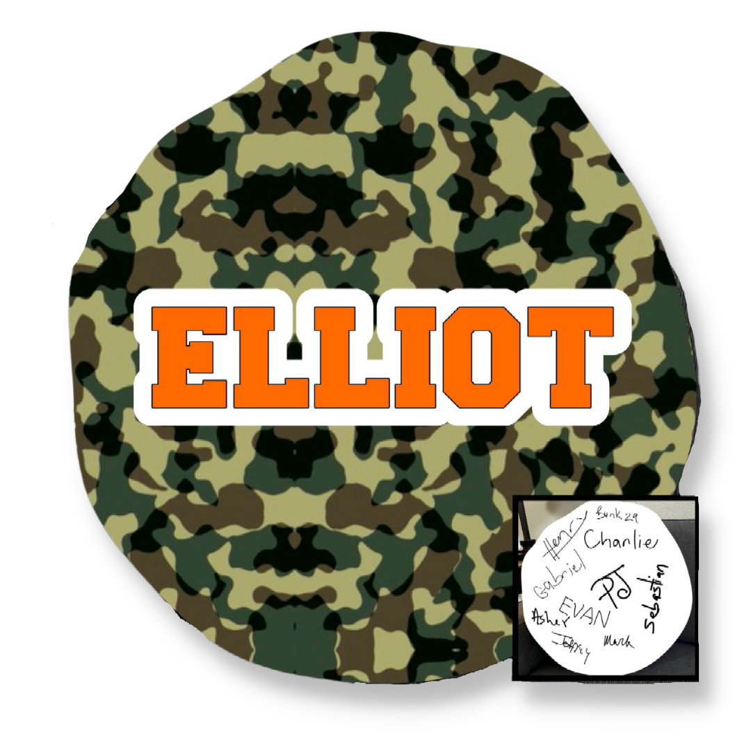 Personalized Autograph Camp Pillow-Round