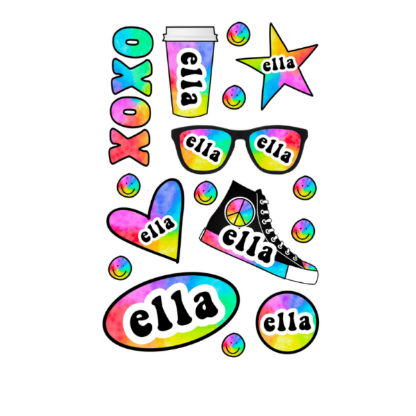 Personalized Cling It Sheet CI-110 Watercolor