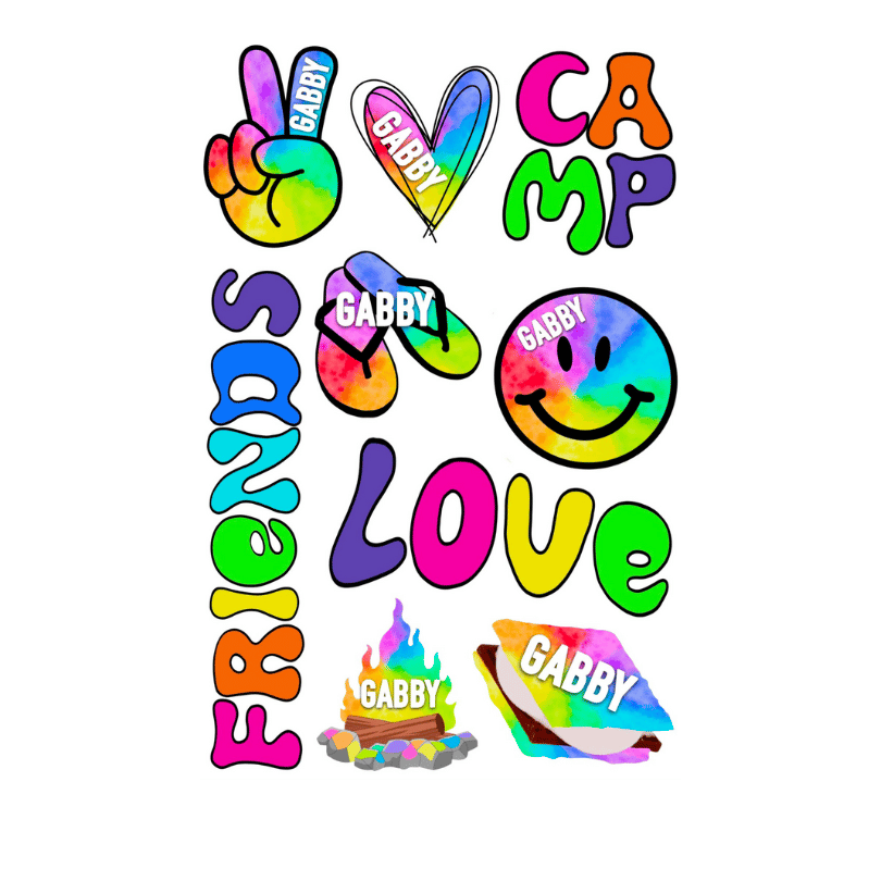 Personalized Cling It Sheet CI-98 Camp