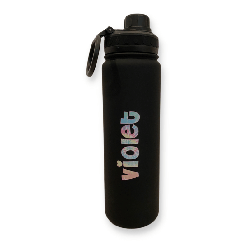 Violet Black Water Bottle Ready to Ship