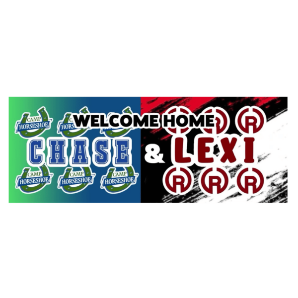 Welcome Home Banner - 2 Camps on 1 Banner