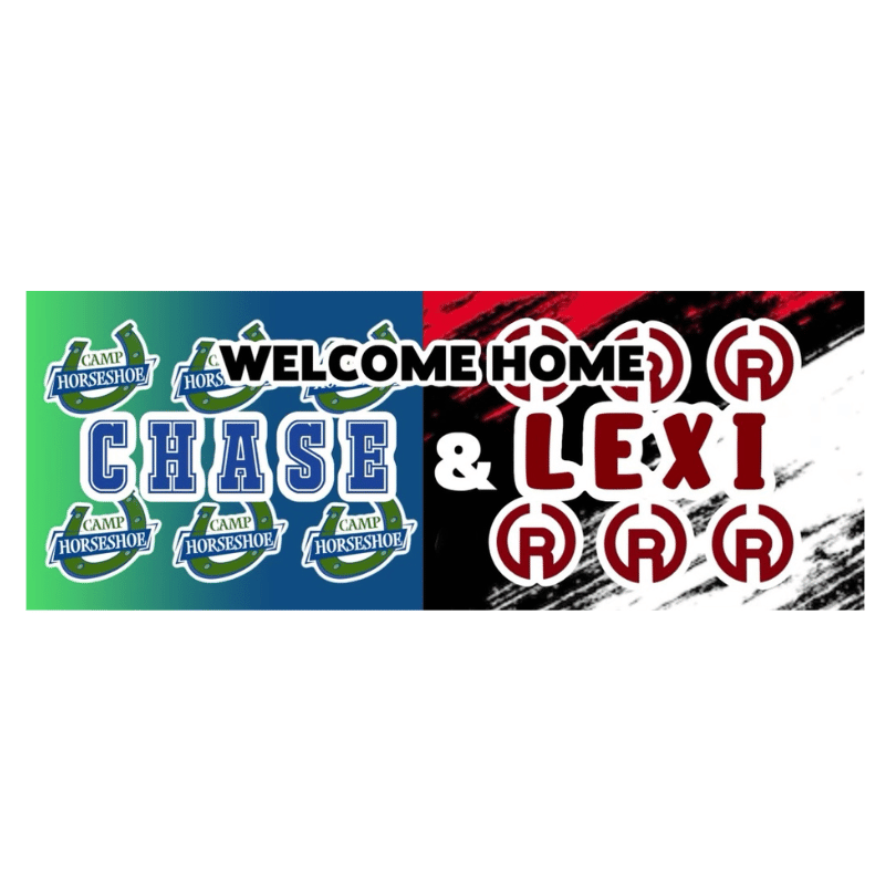 Welcome Home Banner – 2 Camps on 1 Banner