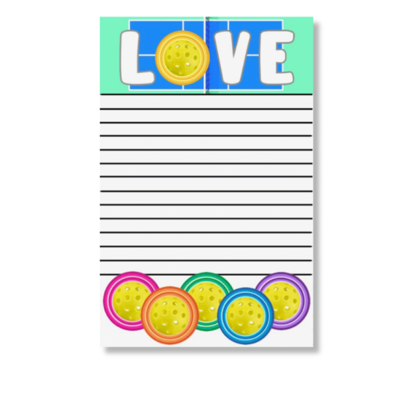 Love Pickleball Lined Notepad