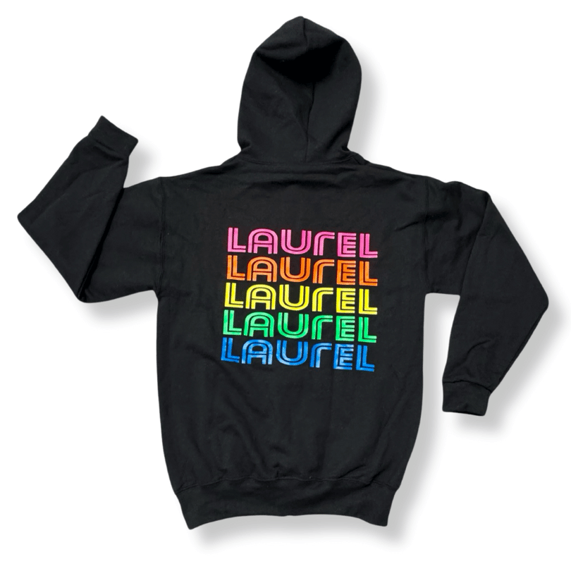 Laurel Black Repeat Hoodie – YL
