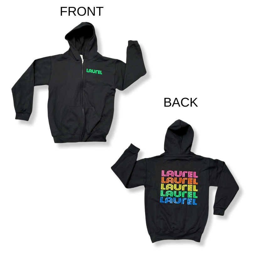Laurel Black Repeat Hoodie – YL